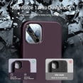 thumbnail image 4 of [5 in 1 for iPhone 13 Pro Case, with 2 Pack Screen Protector + 2 Pack Camera Lens Protector, Liquid Silicone Slim Shockproof Protective Phone Case [Microfiber Lining] 6.1 (Dark Purple)…………, 4 of 14