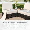 thumbnail image 4 of Sophia & William 4Pcs Patio Outdoor Furniture Set Sectional Armless Conversation Set with Woodgrain Side Table, Beige, 4 of 10
