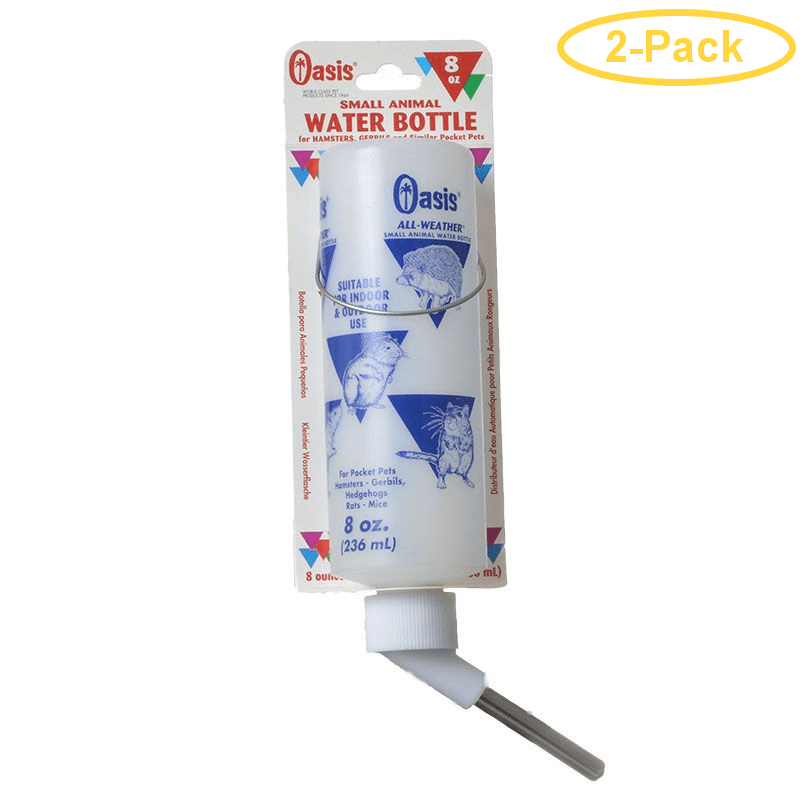 Oasis All Weather Small Animal Water Bottle 8 oz Pack of 2 Walmart