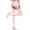 Pink, variant on Fjofpr Thigh High Stockings for Women Long Stockings Fashion Women Solid Color Lace Small Bow Tie Elasticity Not Hook Suspender Stockings