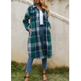 thumbnail image 3 of Fantaslook Flannel Shirts for Women Button Up Plaid Shirt Long Pocketed Shacket Jacket Coat, 3 of 9