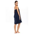 thumbnail image 5 of Women's Wrap with Adjustable Closure 100% Terry Spa Body Wrap Shower Bath Towels Navy S/M, 5 of 6