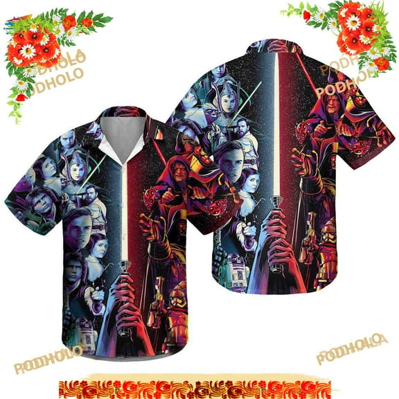 Star Wars Hawaiian Shirt, Star Wars Button Up Shirt