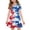 Blue/Red/White, variant on Grblisyd 4th of July Dresses for Girls USA Patriotic Short Sleeve Dress American Flag Crew Neck A Line Dress Independence Day Outfit with Pockets 7-8y