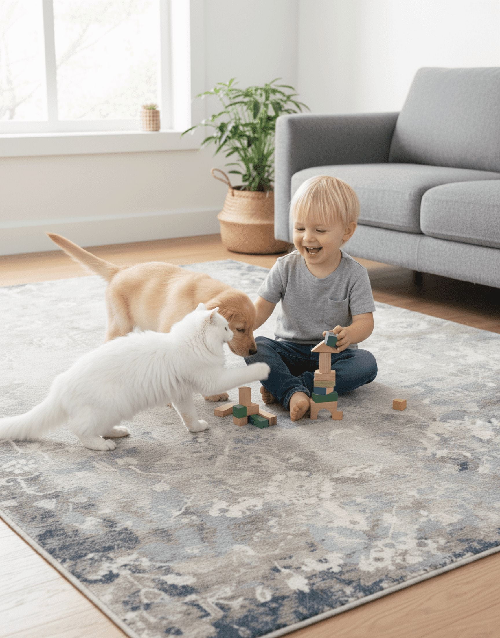 Rug Branch Havana 2' x 16' (Exact Size: 2'3" 16') Abstract Indoor Runner Rug, Blue Navy, Contemporary - Entryway, Hallway, Bathroom, and Kitchen