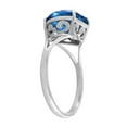 thumbnail image 2 of Galaxy Gold 14K White Gold 6.3 Carat Natural 10 mm Heart-Shaped Blue Topaz Heart Ring - December Birthstone - Communication & Serenity - Sizes 5.5 to 11 - Fine Jewelry for Women, 2 of 2