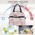 thumbnail image 4 of Lukts Cute Rabbit Pattern Lunch Bag Insulated Lunch Box Crossbody Lunch Cag Lunch Container Cooler Cooling Tote for Adult Men Women, 4 of 7