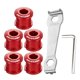 thumbnail image 1 of Sywqhk MOTSUV 5x MTB Bicicleta Plato Pernos Disco Plato Rueda Tornillos (Rojo 6.4mm) Sywqhk Alta Calidad, 1 of 7
