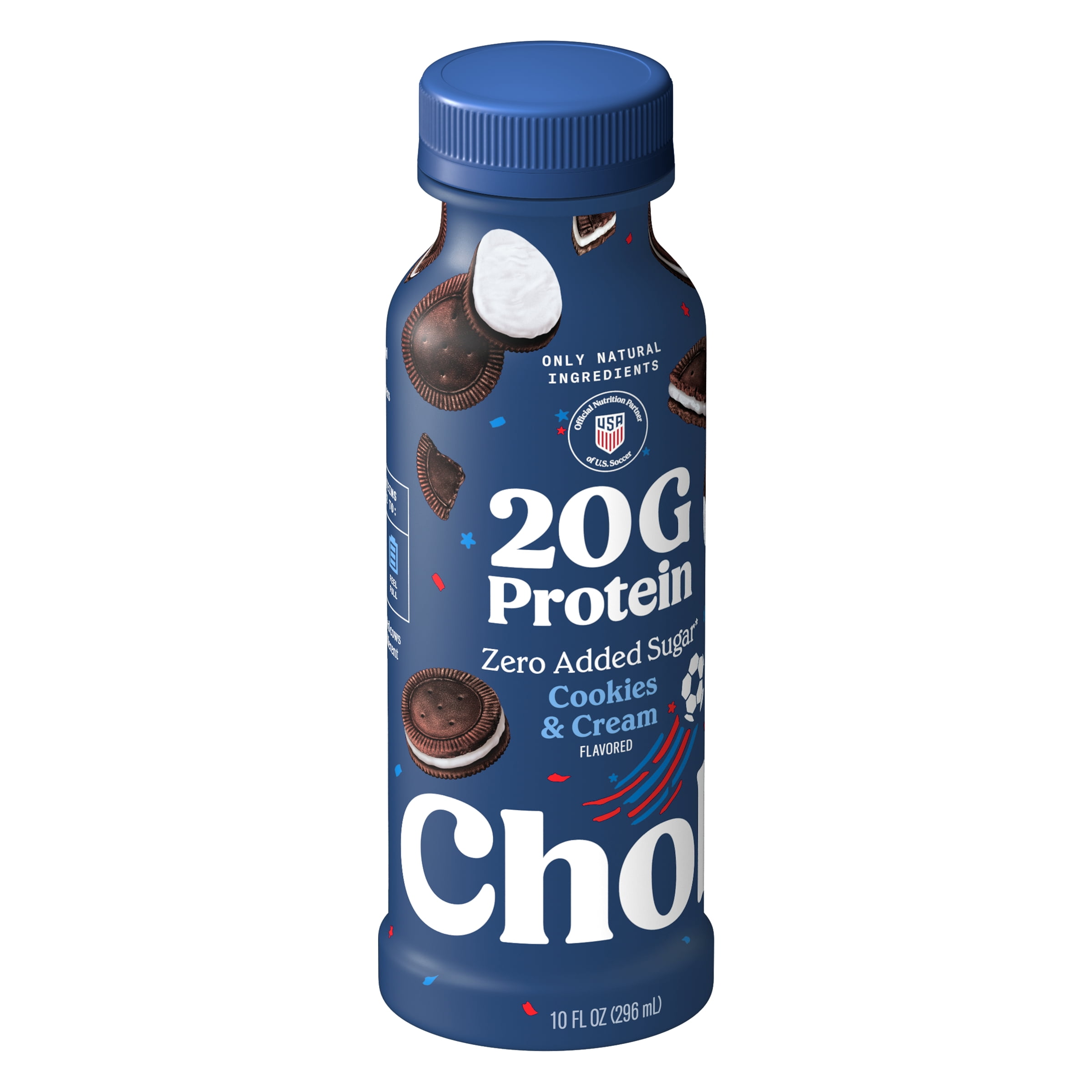 Chobani 20G Protein Low-Fat Greek Yogurt Drink Cookies and Cream 10 fl oz Bottle