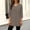 Brown, variant on Women's Polka Dot V Neck Tunic Top 3/4 Sleeve Loose Fit Casual Blouse Flowy Longline Shirt for Daily Wear Pink M