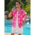 thumbnail image 2 of sogami Men's Short Sleeve Hawaiian Aloha Shirt Summer Vacation Shirts Big & Tall, 2 of 6