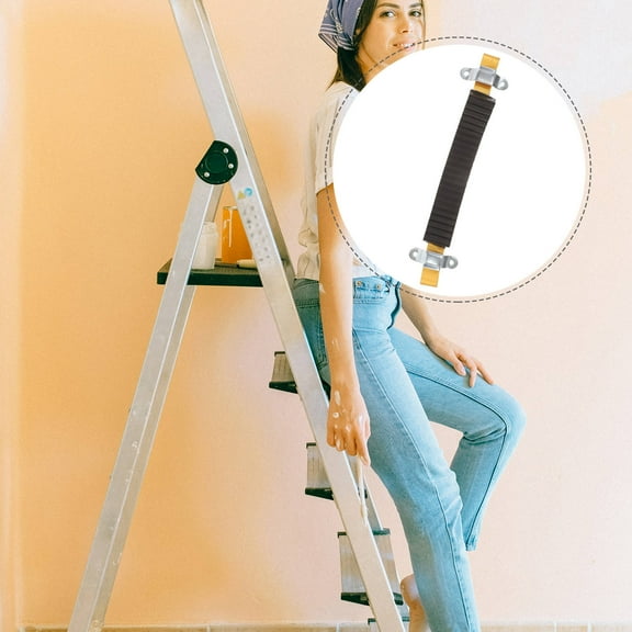 NICEXMAS Black Anti-Skid Ladder Cover with Rubber and Iron for Enhanced Home Ladder Safety and Stability