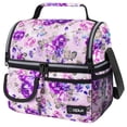 thumbnail image 1 of Bolsa Térmica de Almuerzo Doble Piso Floral Morada para Mujer OPUX, 1 of 9
