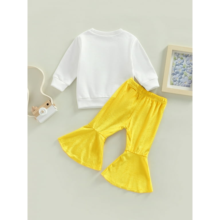 Yellow & White Flare Top