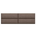 thumbnail image 2 of Jaxx  Panelist Modern Padded Headboard - Set of 4 Wall Mounted Panels Havana Brown 11" x 38" (King) - 4 Pack, 2 of 5