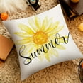 thumbnail image 6 of Farmhouse Watercolor Summer Flower Floral Blue Linen Throw Pillow Covers, 17.7 x 17.7 Inch, Flower Lover Gift for Home Room Bed Sofa Decorations Decor, 6 of 7