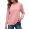 thumbnail image 2 of MOSHU 3 Pack Pullover Sweatshirts for Women Crew Neck Long Sleeve Shirts Casual Loose Fit Sweatshirts Curved Hem Tunic Tops, 2 of 9