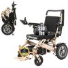 Electric Wheelchair for Adults, Folding All Terrain Lightweight Wheelchairs, Taba Leather
