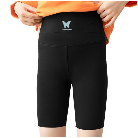 Ketyyh-chn99 Baby Girls Ruffle Shorts Toddler Baby Boy Girl Solid Color Striped Shorts Waist Casual Trousers Spring Summer Short Pants Size for 9-12 Years,Black