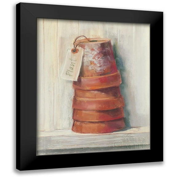 Rowan, Carol 12x14 Black Modern Framed Museum Art Print Titled - Terracotta Pots