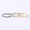 thumbnail image 2 of 4Pcs 1MM Gold/Black/Rose Gold/Steel Tone Stainless Steel Plain Band Knuckle Stacking Rings for Women Fashion Midi Rings Size 4-10, 2 of 4