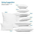 thumbnail image 4 of Empyrean Bedding Throw Pillow Insert - 12 x 20, Inches Decorative Pillows - Soft Cotton Blend Outer Shell, Perfect for Indoor & Outdoor Pillows (Pack of 2, White), 4 of 6