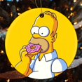 thumbnail image 5 of Simpsons Circular Ceramic Pendants Christmas Tree Decorations Hanging Ornaments Xmas Round Ornaments 4 Pcs, 5 of 8