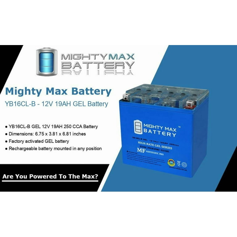 YB16CL-B GEL 12V 19AH Battery for 1996 Sea Doo GTX 5640 - Walmart.com