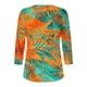 thumbnail image 5 of Blusas para las Mujeres Casual Impreso 3/4 Mangas Cuello en V Botón de Ocio Top Blusa Tops para las Mujeres, 5 of 7