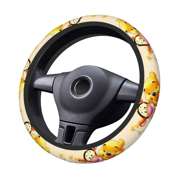 Win-Nie Steering Wheel Cover Elastic Stretch Breathable Vehicle Steering Wheel Protector Car Interior Accessories