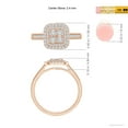 thumbnail image 6 of ANGARA Natural Diamond Cluster Cushion Engagement Ring in 14K Rose Gold for Women (Size-2.4mm| Color-H| Clarity-SI2) | April Birthstone, Anniversary, Jewelry Gift for Women | Natural Diamond Ring, 6 of 10