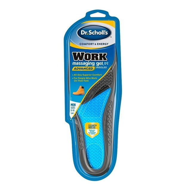 Plantilla Dr. Scholl's de trabajo massaging gel talla 8 a 14 para caballero 1 par