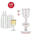 thumbnail image 2 of Amdohai 18 Pack 5 oz Clear Plastic Wine Glass BPA Free &, 2 of 7