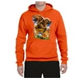 thumbnail image 2 of Wild Bobby, Golden Retriever Dog Portrait, Dog Lover, Unisex Graphic Hoodie Sweatshirt, Orange, 2XL, 2 of 3