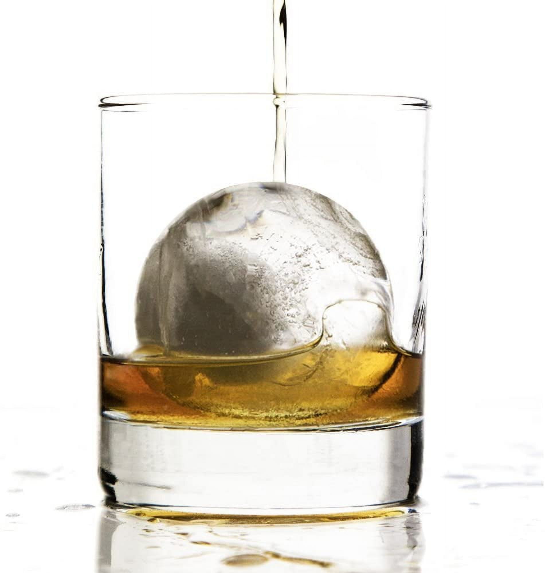 Glacio Clear Ice Ball Maker - Crystal Clear 2.5-inch Ice Spheres - Perfect for Whiskey Enthusiasts and Cocktail Aficionados
