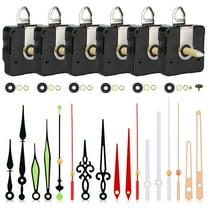 6pairs Hands Quartz Clock Movement Mechanism, EEEkit Battery Operated High Torque Long Shaft Wall Clock Movement Clock Motor Kit for DIY Repair Parts Replacement (Shaft Length 0.9in/ 22mm)