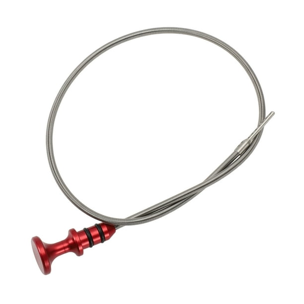 Varilla de medición de aceite de motor Unique Bargains, indicador de nivel de aceite de doble orificio para Mini Cooper S 1.6L L4 sobrealimentado R52 R53 R56 02-08, metal rojo