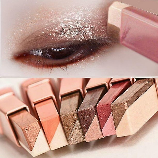04 ChampagneGradient Two-color Spiral Eye Shadow Stick Paleta de sombras de ojos de larga duración Cosméticos de maquillaje de ojos a prueba de agua Fácil de usar Ns2 esquí esquí Gafas de esquí