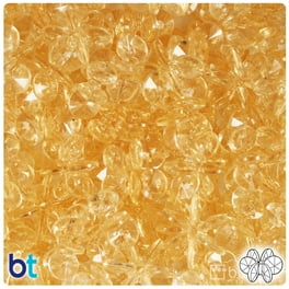 BeadTin Frosted 10mm Sunburst Craft Beads - 450 Piece Ice Crystal Design