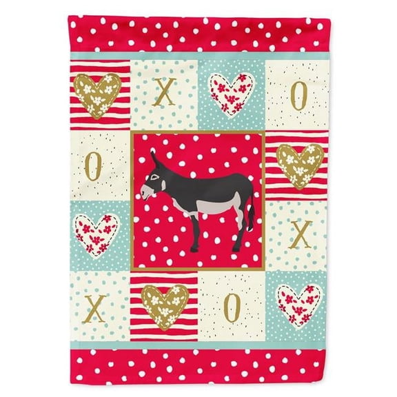 American Mammoth Jack Donkey Love Flag Garden Size CK5271GF