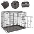 thumbnail image 2 of Jaula Metálica para Perros Plegable,Transportín para mascotas,con bandeja, doble puerta,Negro - 614648cm esquí esquí Gafas de esquí, 2 of 5
