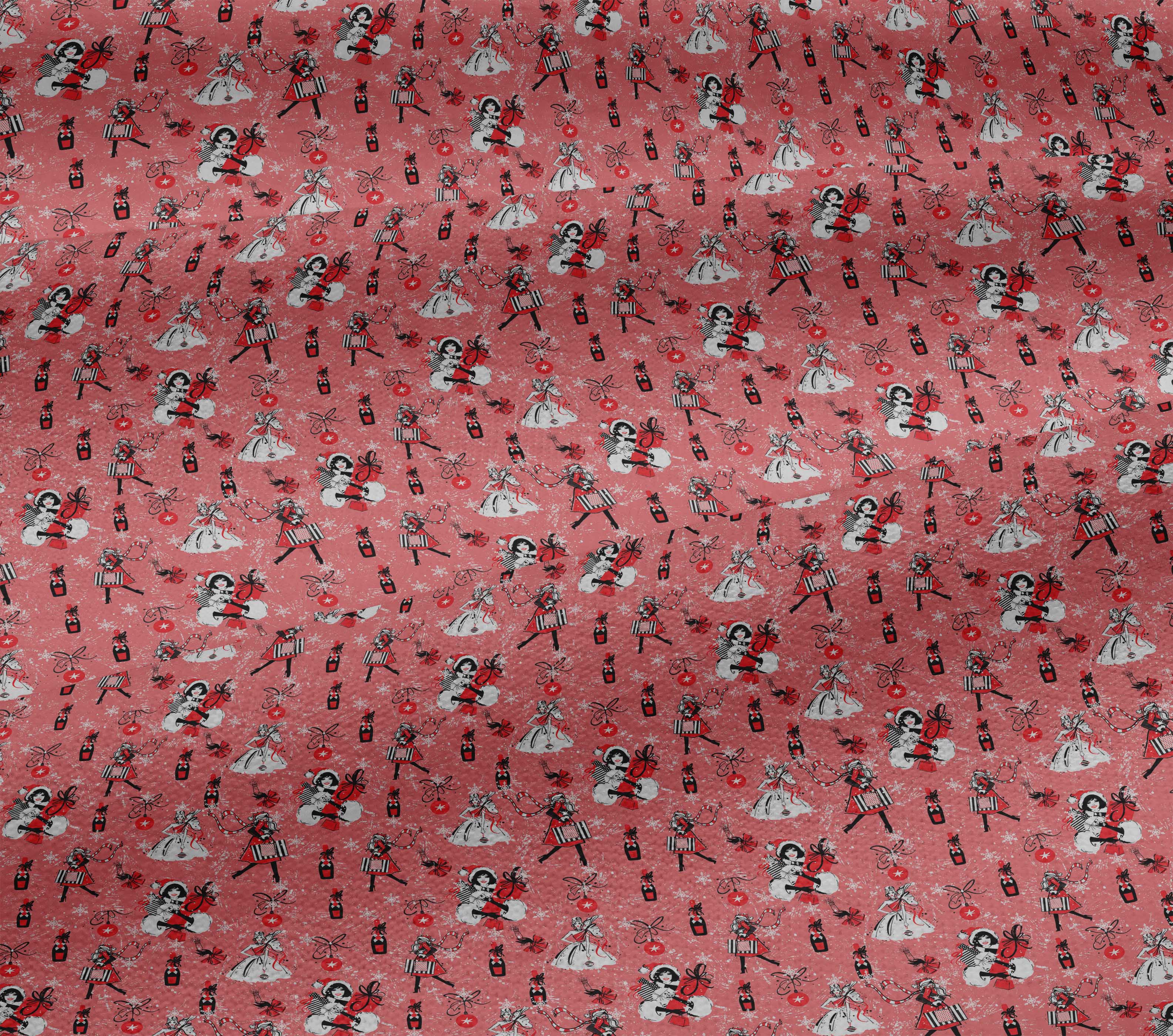 oneOone Cotton Jersey Dark Peach Fabric Christmas Christmas Diy Clothing Quilting Fabric Print Fabric By Yard 58 Inch Wide
