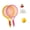 Pink yellow, variant on Sturdy Youth Badminton Set Weather Resistant Design Great For Ages 5-12 Years