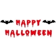 thumbnail image 1 of Kmbangi Halloween Letter Bat Shaped Banner Decorative Pendant Hanging Artware, 1 of 5