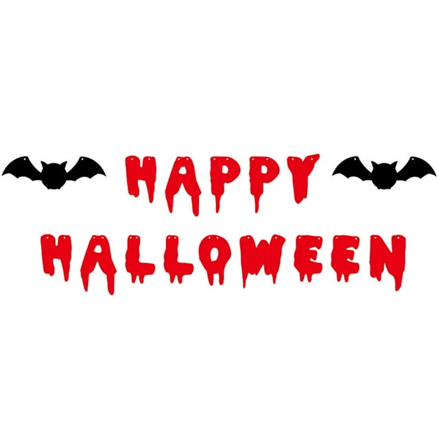 Kmbangi Halloween Letter Bat Shaped Banner Decorative Pendant Hanging Artware