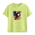thumbnail image 5 of ZVAVZ Boy Girl 2 Piece Summer Outfits American Flag Eagle Graphic Tee Shirt and Shorts Kids Clothing Set 4th of July 250th Anniversary Outfit Sets Green 4 Years, 5 of 10