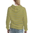 thumbnail image 7 of Lsque Mardi Gras Purple Yellow Plaid Pattern Casual Women's Hoodie,Hooded Sweatshirt with Kangaroo Pocket,Pullover Hoodie with Eye-catching Drawstrings-Large, 7 of 7