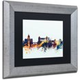 thumbnail image 2 of Trademark Fine Art "Rome Italy Skyline Blue" Canvas Art by Michael Tompsett, Black Matte, Silver Frame, 2 of 4