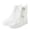 White, variant on Women's Ankle Rain Boots Trendy No See Throung Waterproof Adjustable Non-Slip Boots Trendy Work Chore Garden Footwear