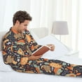 thumbnail image 5 of KLL Turtles and Sea Plants Sleepwear Mens Flannel Pajamas,Long Cotton Pj Set, 5 of 7